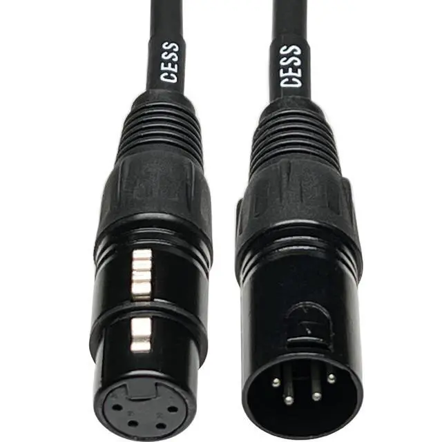 Alt view image 5 of 6 - 4-Pin XLR Male to Female Balanced Extension Cable, 6 ft, 1 Cable