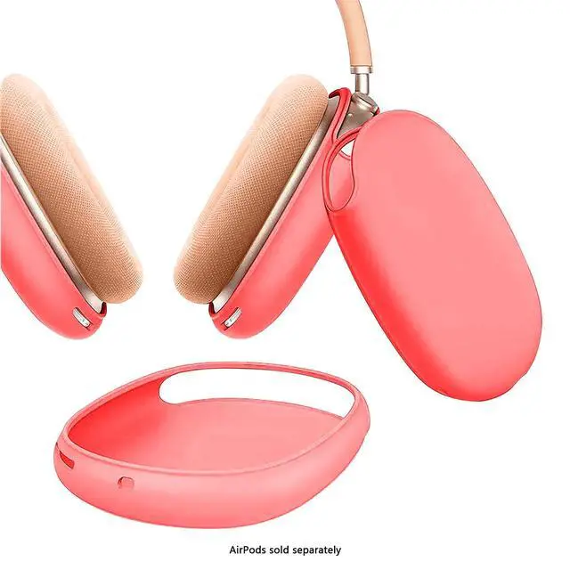 Alt view image 2 of 7 - SaharaCase - Liquid Silicone Cover Case for AirPods Max, Orange, (HP00182)