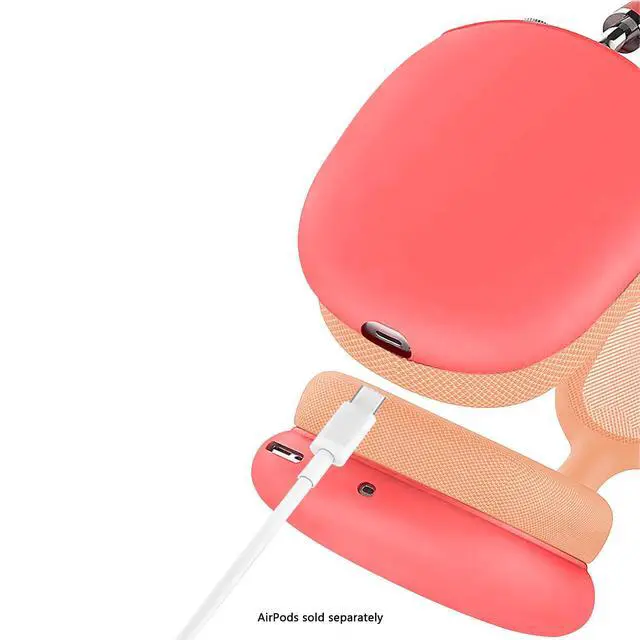 Alt view image 5 of 7 - SaharaCase - Liquid Silicone Cover Case for AirPods Max, Orange, (HP00182)