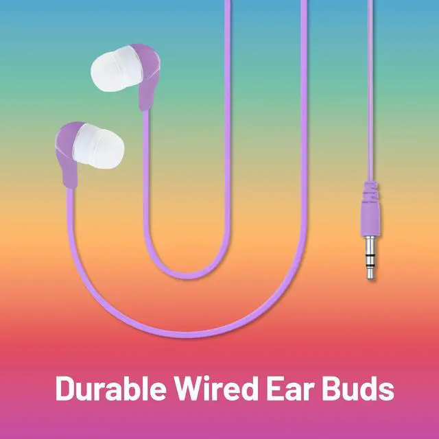 Alt view image 5 of 6 - Ear Buds Jelly Roll - Pack of 10 Colorful in-Ear Earbuds - Kids Headphones - for Tablets, PC, Laptop, Desktop,Computers and Smartphones