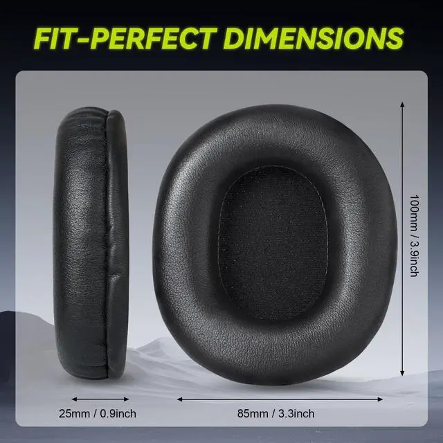 Alt view image 7 of 7 - Earpads Replacement for Audio Technica ATH M50X M50xBT2 M50xLAB M40X M30X M20X MSR7 SX1 Monitor Headphones, Ear Pads Cushions with Genuine Lambskin Leather, High-Density Foam (Lambskin-Black)