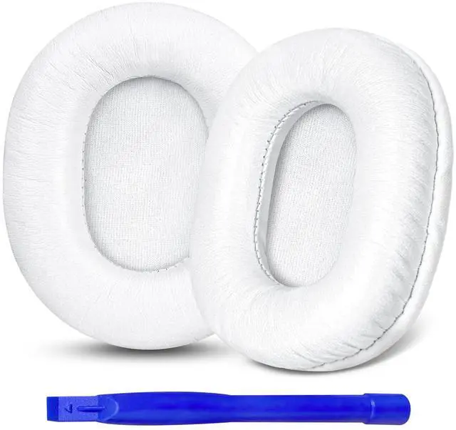 Main image of Earpads Replacement for Audio Technica ATH M50X M50xBT2 M50xLAB M40X M30X M20X MSR7 SX1 Monitor Headphones, Ear Pads Cushions with Softer Protein Leather, High-Density Foam (Lambskin-White)