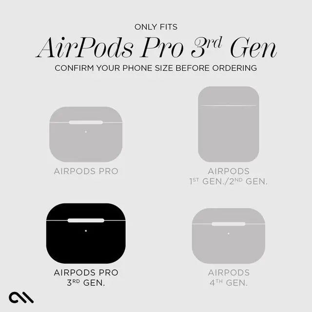 Alt view image 2 of 5 - Tough AirPods Pro 3 Case with Black Carabiner - Black | Rugged Wireless Charging Compatible Case for Keys, Tote, Purse & More - Protective Cover for AirPods Pro 3 with LED Display