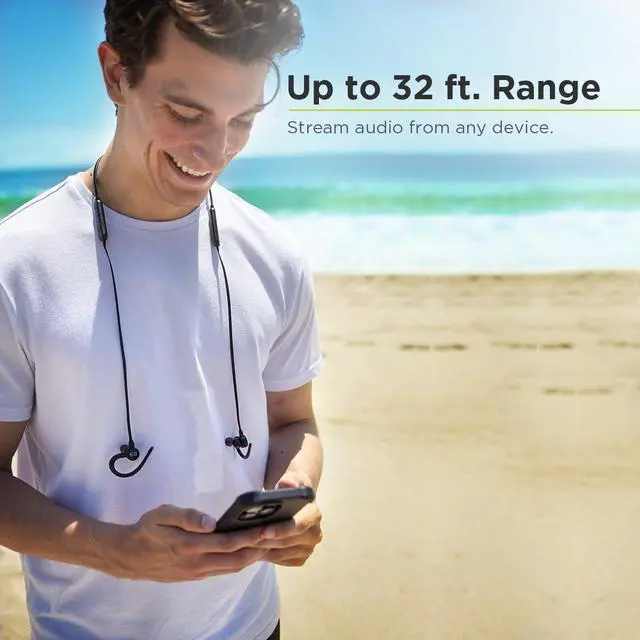 Alt view image 5 of 5 - PureBoom Sport Wireless Earbuds, 10H Playtime, Lightweight, Sweat/Water Resistant with Built-in Mic for iPhone/Android Phones/TV/Laptops and More Bluetooth Devices
