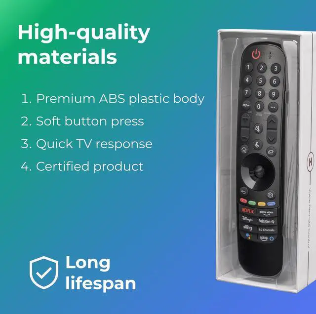 Alt view image 3 of 6 - Universal Magic Remote Control MR21GA for LG Smart TV, Replacement for MR20GA MR22GA MR23GA MR24GA AKB75855501, with Pointer Navigation and Voice Search, for OLED NanoCell QNED WebOS TV