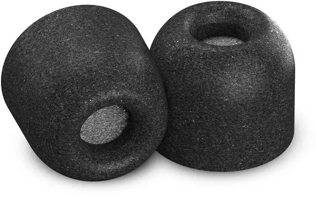 Main image of Isolation Plus Memory Foam Ear Tips with WaxGuard, Black Large | 3 Pairs, for Sony MDR-XB50AP, XBA-Z5, MDR-EX1000, XBA-A2, WI-1000X & More