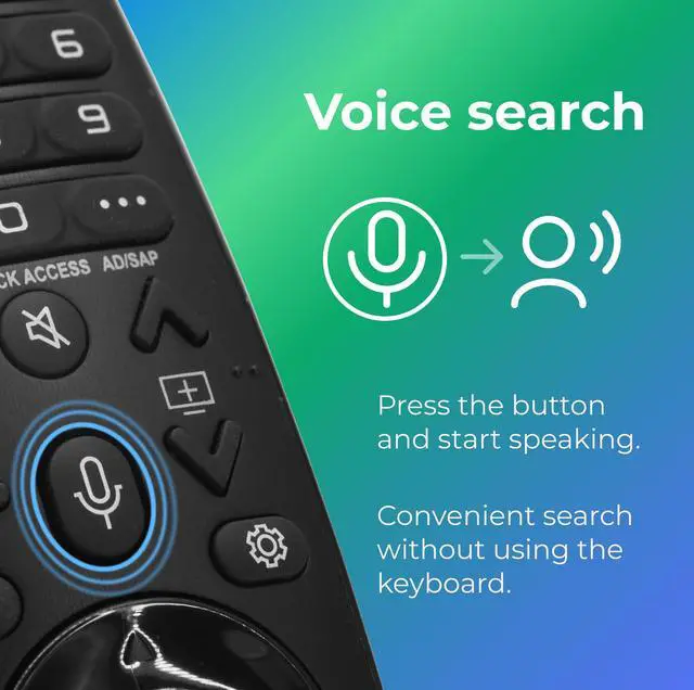 Alt view image 6 of 6 - Voice Magic Remote Control MR20GA AKB75855501 for LG Smart TV, Replacement for Original LG Magic Remote with Pointer Navigation and Voice Search