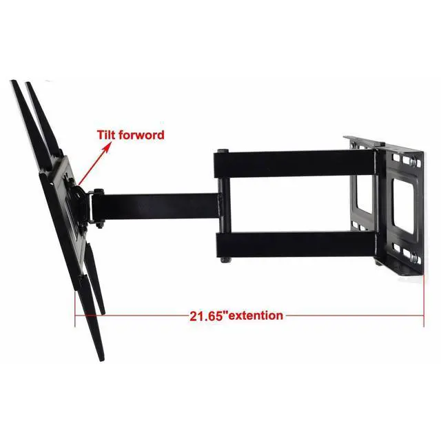 Alt view image 3 of 7 - Mount Articulating TV Wall Mount for 40" 42" 46" 47" 50" 52" 55" 58" 60" 62" 63" 65" 75" LCD LED Plasma Flat Panel TV with VESA from 200x100 to 400x400, 600x400mm MW365BBM7 BM7