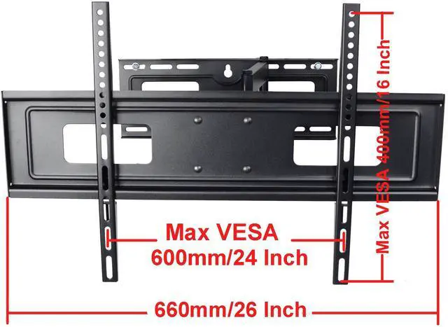 Alt view image 6 of 7 - Mount Articulating TV Wall Mount for 40" 42" 46" 47" 50" 52" 55" 58" 60" 62" 63" 65" 75" LCD LED Plasma Flat Panel TV with VESA from 200x100 to 400x400, 600x400mm MW365BBM7 BM7