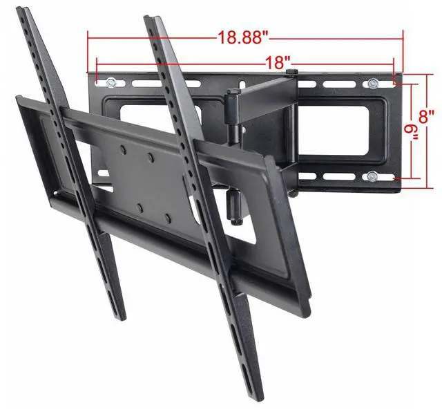 Alt view image 5 of 7 - Mount Articulating TV Wall Mount for 40" 42" 46" 47" 50" 52" 55" 58" 60" 62" 63" 65" 75" LCD LED Plasma Flat Panel TV with VESA from 200x100 to 400x400, 600x400mm MW365BBM7 BM7
