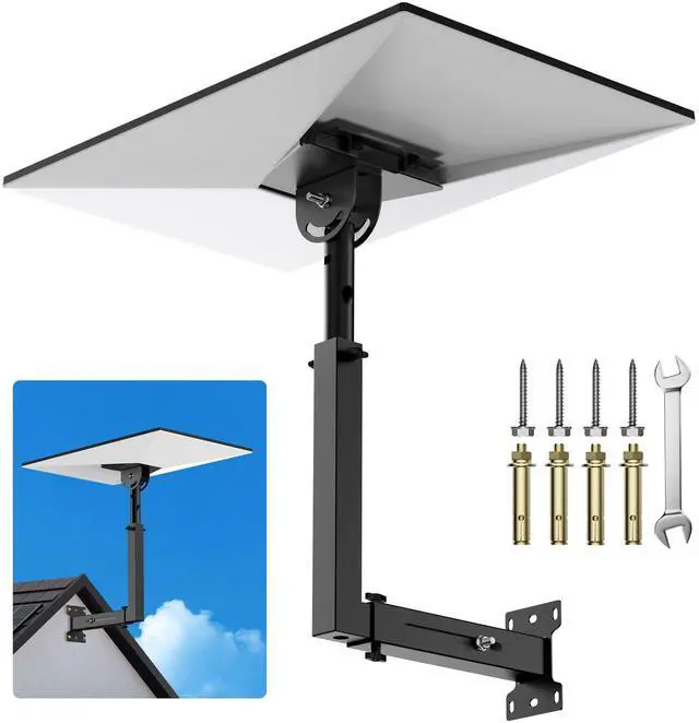 Main image of Starlink Mount for Standard 4/4X/Gen 3, Adjustable Starlink Wall Mount | Heavy-Duty Manganese Steel Starlink V4 Mount, 360° Rotation & Telescoping Arm, Rustproof, Supports 60LBS+, Easy Install