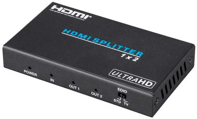 Main image of Blackbird 4K Pro 1x2 HDMI Splitter - HDR, 18Gbps, 4K 60Hz, YCbCr 4:4:4, With HDCP 2.2 Support (Compatible with PS4/5 Xbox Apple TV Fire Stick Roku Blu-Ray Player)