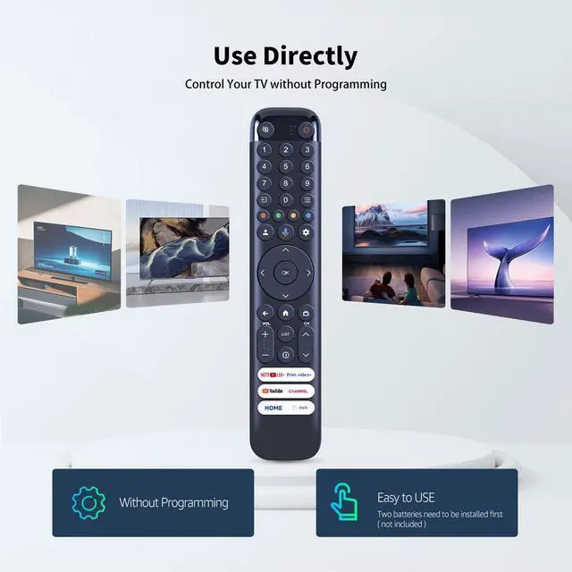Alt view image 2 of 6 - Replacement Voice Remote Control for RC833 GUB1 TCL Smart TVs C645 C745 C845 Series, 65C845 50 55 75 65C745 43LC645 miniLED LCD Models