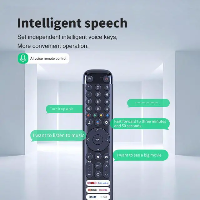 Alt view image 6 of 6 - Replacement Voice Remote Control for RC833 GUB1 TCL Smart TVs C645 C745 C845 Series, 65C845 50 55 75 65C745 43LC645 miniLED LCD Models