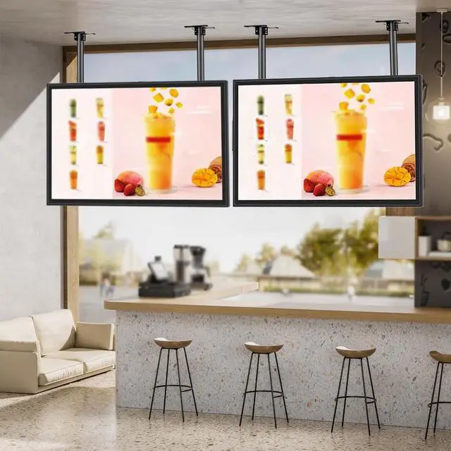 Alt view image 3 of 7 - Ceiling tv Mount for 55-86 inch Flat Screen Displays, Height Adjustable,Tilt Ceiling Mount TV Bracket, Hanging tv Mount Holds up to 154lbs, Max VESA 900x600mm (Single Screen)