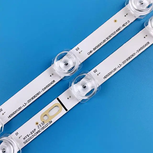 Alt view image 4 of 6 - LED Backlight Strips for Hisense 50'' TV 50R6E3 50H6G 50H6510G 50H6570G 50R6040G 50R6080G 50R6090G 50R6000GM 50R6090G5 HD500X1U91-L3 SVH500AD8