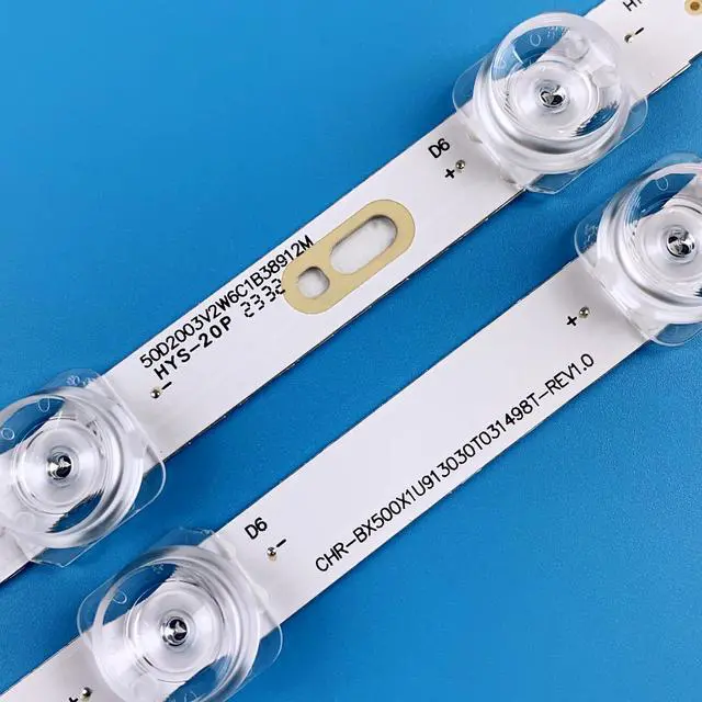Alt view image 3 of 6 - LED Backlight Strips for Hisense 50'' TV 50R6E3 50H6G 50H6510G 50H6570G 50R6040G 50R6080G 50R6090G 50R6000GM 50R6090G5 HD500X1U91-L3 SVH500AD8