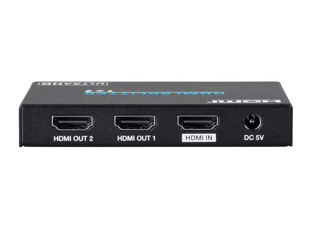 Alt view image 5 of 6 - Blackbird 4K Pro 1x2 HDMI Splitter - HDR, 18Gbps, 4K 60Hz, YCbCr 4:4:4, With HDCP 2.2 Support (Compatible with PS4/5 Xbox Apple TV Fire Stick Roku Blu-Ray Player)