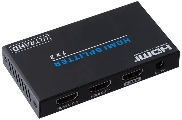 Alt view image 4 of 6 - Blackbird 4K Pro 1x2 HDMI Splitter - HDR, 18Gbps, 4K 60Hz, YCbCr 4:4:4, With HDCP 2.2 Support (Compatible with PS4/5 Xbox Apple TV Fire Stick Roku Blu-Ray Player)