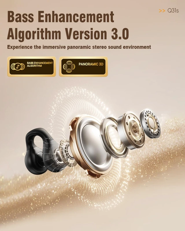 Alt view image 6 of 7 - Open Ear Headphones, Clip On Earbuds Mini Air Conduction Headphones (Black) IPX6 Waterproof Bluetooth Earbuds, Bluetooth 5.3 Ear Clip Earphones for Running Walking, Workout