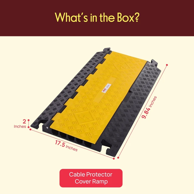 Alt view image 2 of 7 - Durable Cable Protective Ramp Cover - Supports 33000lbs Five Channel Heavy Duty Cord Protection w/Flip-Open Top Cover, 31.5 x 17.5 x 1.77 Cable Concealer for Indoor Outdoor Use PCBLCO109