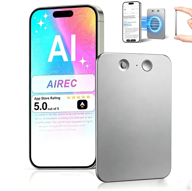 Main image of AI Voice Recorder with Transcribe,Mind Mapping,AI Summary,Ask AI Voice Recorder with App Support 113 Languages,Ultra-Slim Audio Recorder for Lectures,Phone Calls,Meetings,Interviews Etc