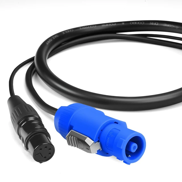 Alt view image 4 of 7 - 5 Pin DMX & Power Combo Link Cable 25 ft, 14AWG True DMX512 Signal, 116 Optimized Impedance, Power and Data in One Cable, Fixture Linking