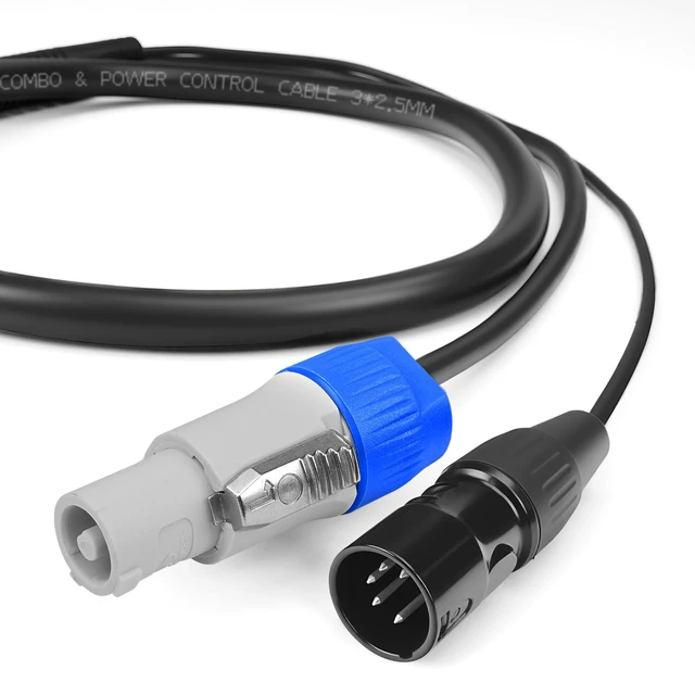 Alt view image 5 of 7 - 5 Pin DMX & Power Combo Link Cable 25 ft, 14AWG True DMX512 Signal, 116 Optimized Impedance, Power and Data in One Cable, Fixture Linking
