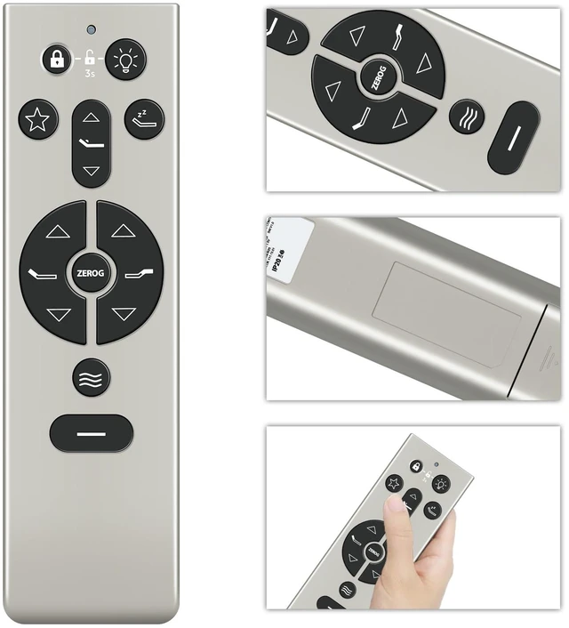 Alt view image 3 of 7 - RF396B Remote Control for Tempur Pedic,for Tempur Ergo Adjustable Bed for Keeson JLDK.111.13.01