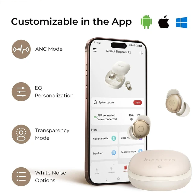 Alt view image 7 of 7 - Sleep Earbuds Bluetooth 5.4 Mini Wireless Earbuds for Side Sleepers