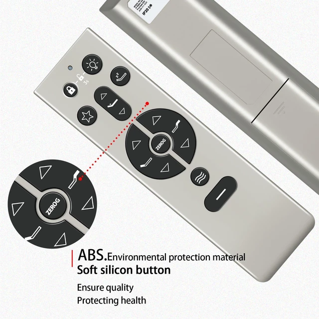 Alt view image 6 of 7 - RF396B Remote Control for Tempur Pedic,for Tempur Ergo Adjustable Bed for Keeson JLDK.111.13.01