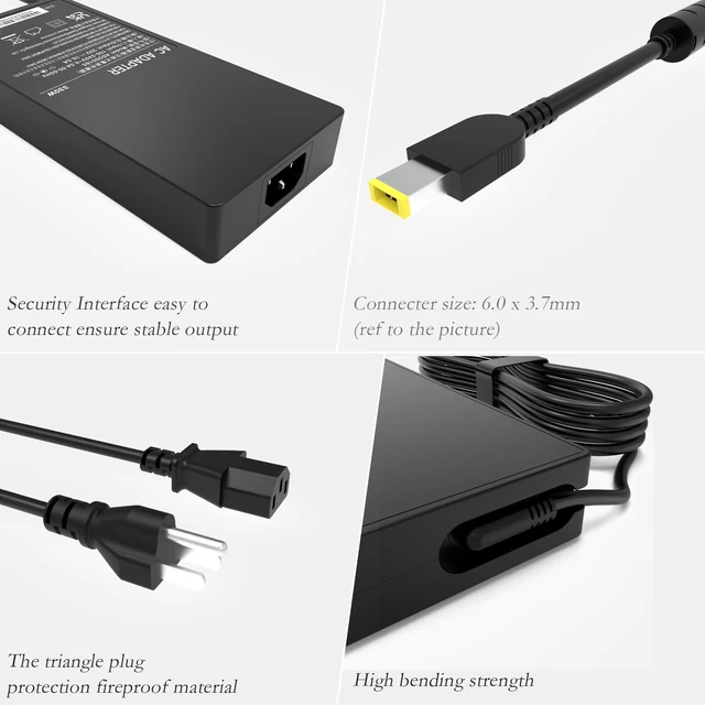 Alt view image 3 of 7 - 330W 20V 16.5A AC Laptop Charger Fit for Lenovo Legion pro 9 7 7i 5i 5 16IRX8 RTX 4070 4080 4090 Gaming Laptop
