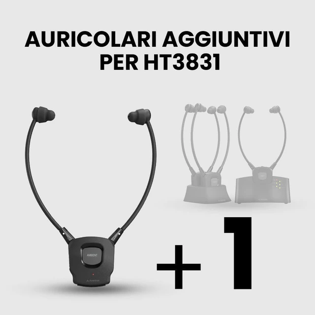 Alt view image 2 of 6 - HT3831-RX - Add-On 2.4G RF Wireless Earphones for HT3831 / HT381, Scalable to 10 (No Charging Dock Included, Single Earphone Only) - Compatible with Batch T23J1 and Later