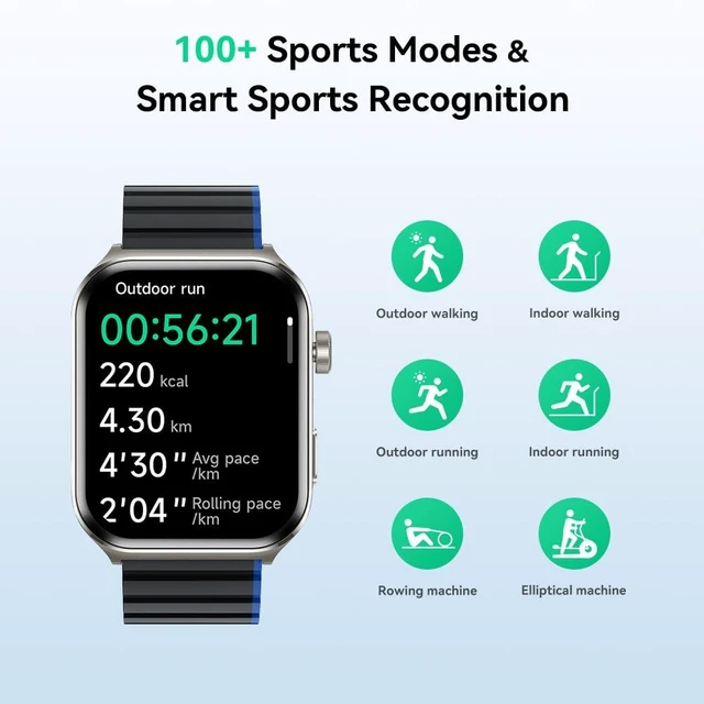 Alt view image 7 of 7 - Smartwatch for Men Women(Answer/Make Call), Smart Watches Compatible with Android & iPhone, 2.01'' AMOLED Display Fitness Tracker Watch with Alexa, Heart Rate/Sleep/SpO2 Monitor, 3ATM Waterproof