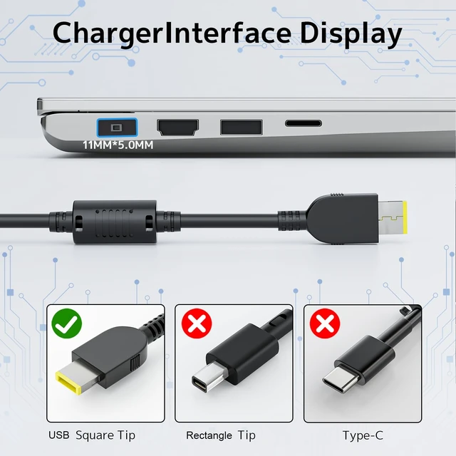 Alt view image 3 of 7 - 330W Slim GaN Gaming Laptop Charger Fit for Lenovo Legion Pro 9 9i 7 5 Gen 20V 16.5A Fast Charging Slim Design Stable Power Multiple Protection Fits RTX 4070 4080 4090 Gaming Laptops