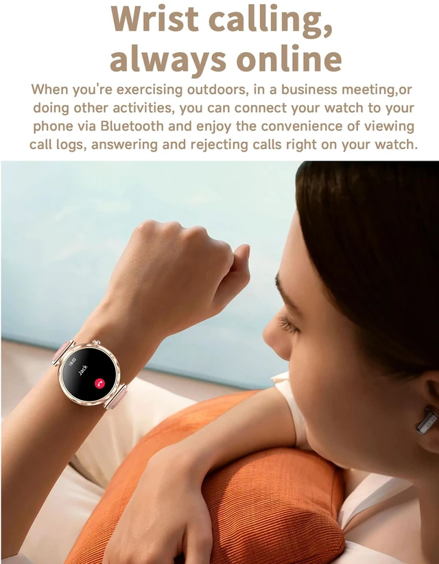 Alt view image 6 of 7 - Smart Watch with Earbuds,1.43" AMOLED Screen,2 in 1 Smart Watches for Women,Waterproof Fitness Tracker Watch with Wireless Earphone Compatible for Android iOS with Sports Monitor Sleep