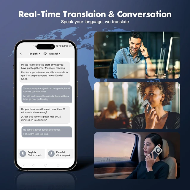 Alt view image 7 of 7 - AI Voice Recorder,64GB Note Voice Recorder with Real-Time Transcribe & Summarize & Translation Powered by ChatGPT, Digital Recorder Translator Device with App Control for Lectures, Meetings, Calls