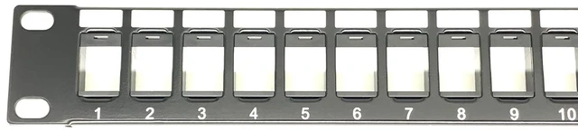 Alt view image 5 of 5 - 5 Pack Rackmount or Wall Mount 24 Port UTP Keystone Patch Panel (Unshielded Blank Patch Panel for Keystone Jacks UTP Keystone Panel) - Black