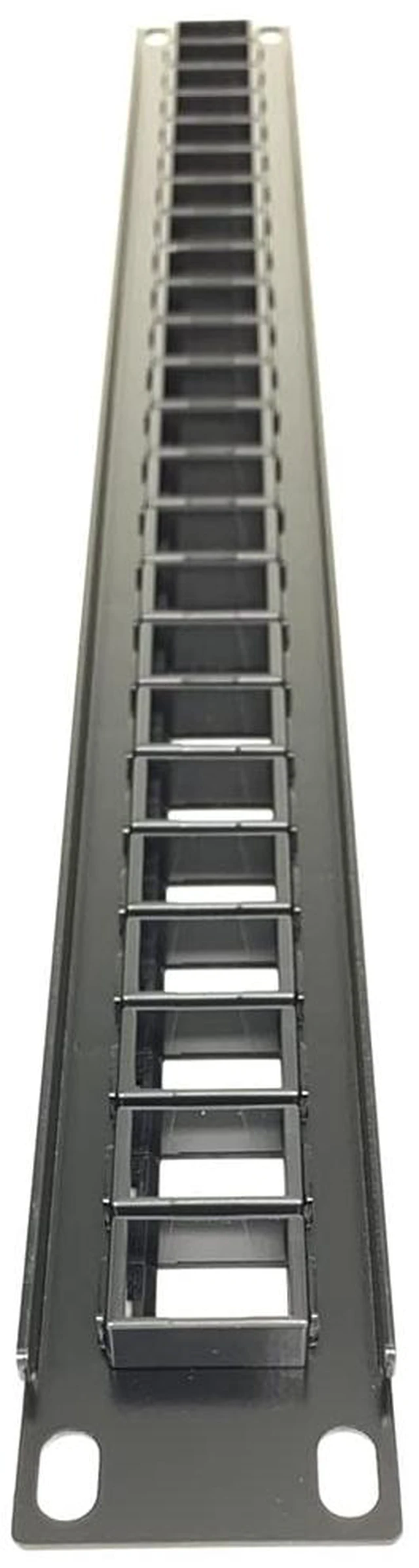 Alt view image 4 of 5 - 5 Pack Rackmount or Wall Mount 24 Port UTP Keystone Patch Panel (Unshielded Blank Patch Panel for Keystone Jacks UTP Keystone Panel) - Black