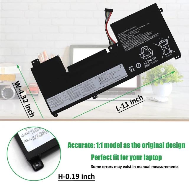 Alt view image 5 of 7 - L17M4PG2 L17C4PG2 Battery Replacement for Lenovo Legion Y730-17ICH For Y740-17ICH Y9000K Series, 5B10Q88558 5B10Q88556 5B10T11520 928QA224H L17L4PG2 L17S4PG2 L18C4PG1, 15.36V 76Wh 4955mAh