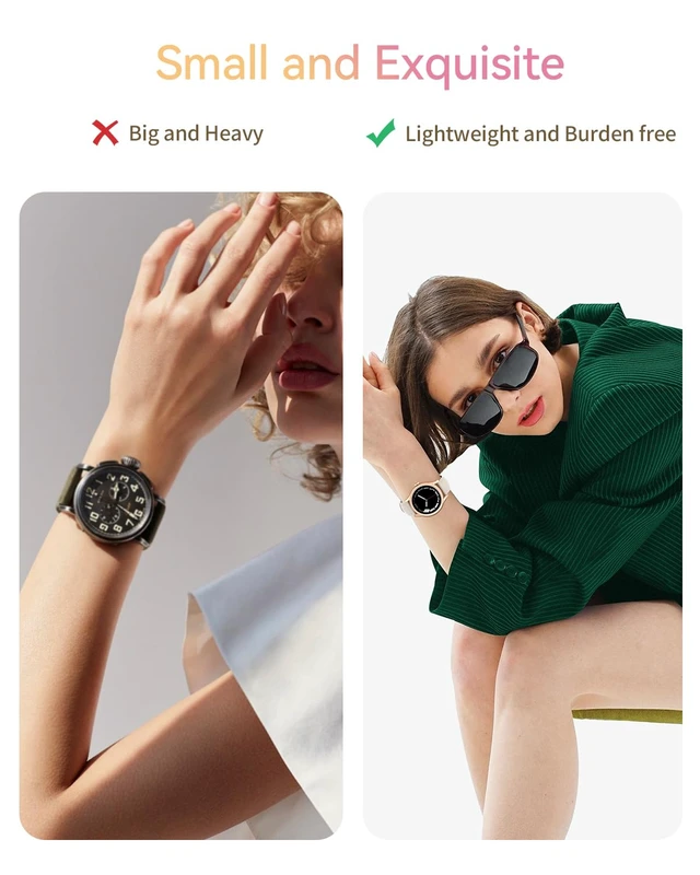 Alt view image 4 of 7 - Smart Watches for Women, Fitness Tracker Smartwatch for Android Phones/iPhone Compatible,1.27" Womens Watch with Blood Oxygen Monitor, Calls and Messages/Heart Rate/Sleep/Female Cycle(2 Watch Bands