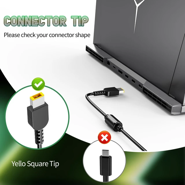 Alt view image 2 of 6 - Slim 245W AC Charger for Lenovo Legion Pro 5 16IAX10H RTX5070Ti 16" Legion 5 15IRX10 RTX 5060 LOQ 17IRX10 Yoga Pro 9 16IAH10 Legion 7 16IAX10 ADL245SDC3A ADL245SLC3A Laptop Power Adapter