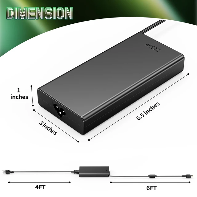 Alt view image 3 of 6 - Slim 245W AC Charger for Lenovo Legion Pro 5 16IAX10H RTX5070Ti 16" Legion 5 15IRX10 RTX 5060 LOQ 17IRX10 Yoga Pro 9 16IAH10 Legion 7 16IAX10 ADL245SDC3A ADL245SLC3A Laptop Power Adapter