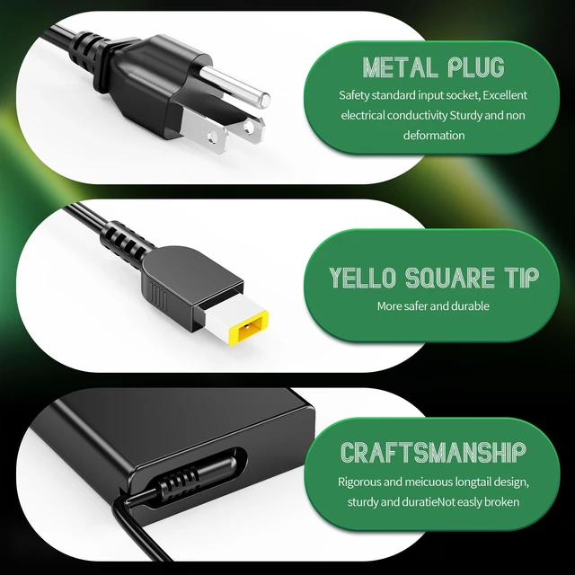 Alt view image 6 of 6 - Slim 245W AC Charger for Lenovo Legion Pro 5 16IAX10H RTX5070Ti 16" Legion 5 15IRX10 RTX 5060 LOQ 17IRX10 Yoga Pro 9 16IAH10 Legion 7 16IAX10 ADL245SDC3A ADL245SLC3A Laptop Power Adapter
