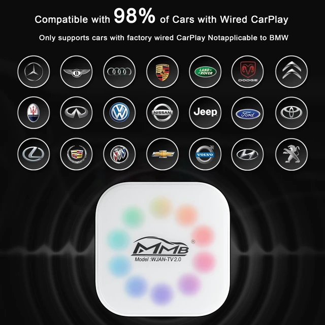 Alt view image 5 of 7 - Magic AI Box 3.0 Wireless CarPlay & Android Auto Adapter, Android 12 os, 4GB+32GB Multimedia Video Box Online YouTube/Netflix/Play Store/HDMI Out for OEM Wired Apple CarPlay Cars