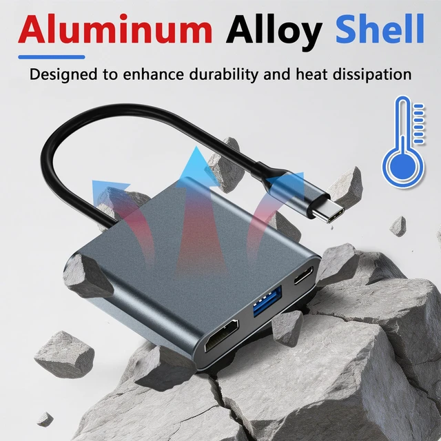 Alt view image 2 of 7 - TV Dock Compatible with Switch 2,Support 4K@60Hz~120Hz/1000M Ethernet Aluminum Alloy Travel USB C Docking Station with PD Max 100W/2 USB 3.0 Port,Includes 20V/3A Power Adapter and HDMI Cable