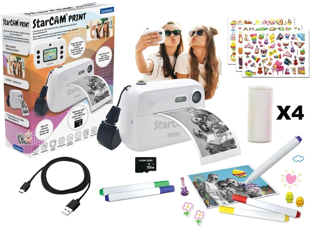 Main image of StarCAM Print Camera, DJ150 Instant printer, photo & video, 32 GB SD card, includes 10 sticker roll