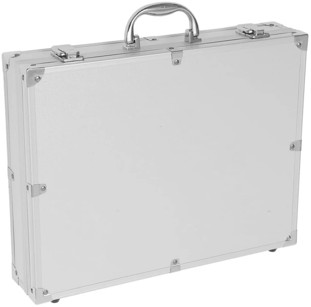 Main image of Aluminum Briefcase Hard Laptop Briefcases with Lock Multifunctional Attache Case Easy Carrying and Moving Home Office Business Travel Use Aluminum Alloy 14.5X11.2X3In