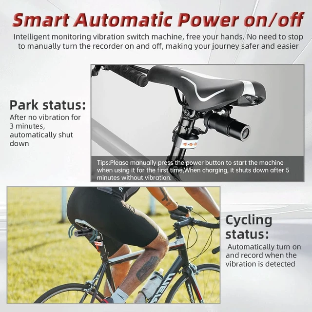 Alt view image 3 of 7 - Bike Camera with Tail Light, Automatic Power on/Off, WiFi HD 1080P Waterproof 150° Wide Angle Starlight Night Vision Bike Rear View Camera, Loop Recording, G-Sensor (Black)