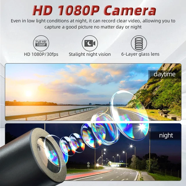 Alt view image 6 of 7 - Bike Camera with Tail Light, Automatic Power on/Off, WiFi HD 1080P Waterproof 150° Wide Angle Starlight Night Vision Bike Rear View Camera, Loop Recording, G-Sensor (Black)